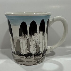 Pendleton‎ Legendary coffee mug "In Their Element" design Feather Design Ceram